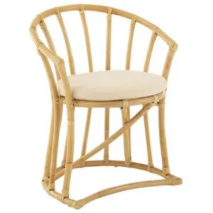 Comparateur de prix : J-LINE Chaise Rotin & Coussin "Howard" 70cm Naturel