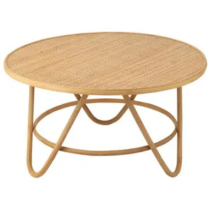 PARIS PRIX Table Basse en Rotin ""Balia"" 80cm Naturel pas cher