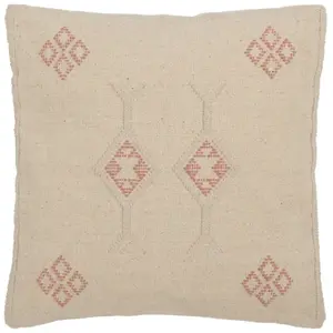 Comparateur de prix : J-Line Coussin Diamants+Fleches Coton Creme/Rose TU