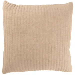 PARIS PRIX Coussin déco lignes teddy 45x45cm beige
