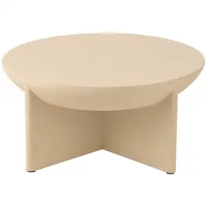 Comparateur de prix : HELLIN Table basse ronde organique en bois beige d90 - milly