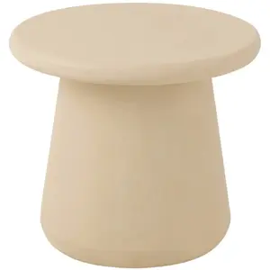 Table basse design cave 51cm beige pas cher