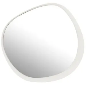 Comparateur de prix : J-Line Miroir Mural Metal/Verre Blanc Large TU