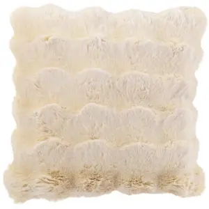 Comparateur de prix : Coussin déco uni wave 45x45cm crème