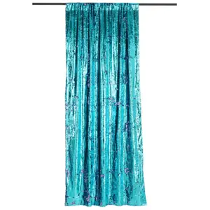 J-Line Rideau Réversible Sequin Bleu/Mauve TU pas cher