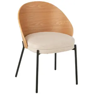 Comparateur de prix : J-Line Chaise Lone Contreplaque/Metal Naturel/Beige TU