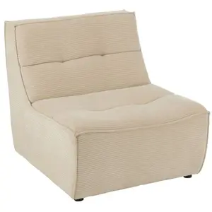 HELLIN Fauteuil chauffeuse lounge en velours côtelé - lorenzo pas cher