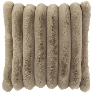 Coussin déco corduroy 45x45cm taupe clair