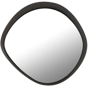 J-Line Miroir Mural Rond Metal/Verre Noir Small TU pas cher