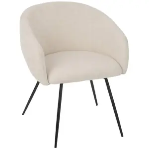 Comparateur de prix : J-Line Chaise Wales Acier/Mousse Ivoire TU