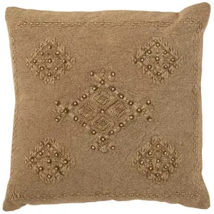 Comparateur de prix : J-Line Coussin Broderie Coton Marr TU