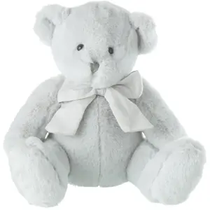 PARIS PRIX Peluche enfant ourson noeud 20cm gris pas cher
