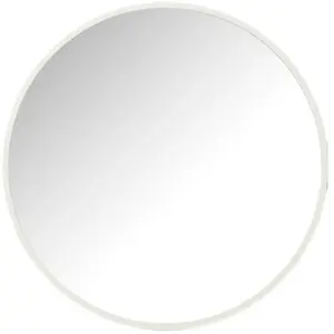 J-LINE Miroir Mural Rond "alicia" 40cm Blanc