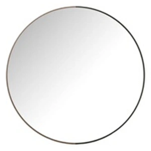 Comparateur de prix : Miroir rond 90x90 cm en verre et métal noir
