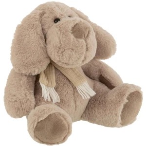 J-Line Chien+Echarpe Assis Textile Beige Medium TU pas cher