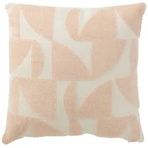 Comparateur de prix : J-Line Coussin Geo Textile Blanc/Saumon TU