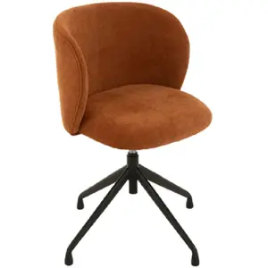 Mes Chaise repas pivotante 56x48x48 cm en tissu rouille - WENDY pas cher