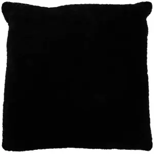Comparateur de prix : J-LINE Coussin tissé cuir noir