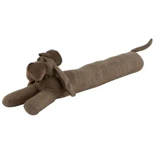 J-Line Boudin de Porte - Oscar - 84cm - Marron - Polyester & Sable - Intérieur pas cher