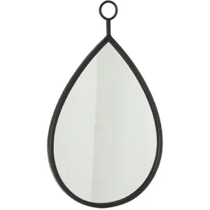 Miroir mural design drop 61cm noir pas cher