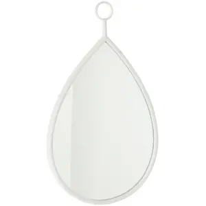 J-Line Miroir Suspendu Drop Miroir/Mdf Blanc Medium pas cher
