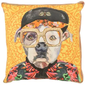 Comparateur de prix : Coussin déco chien popart 50x50cm multicolore