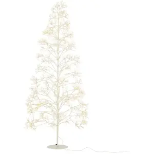 Sapin en Métal 2700 LED "Howard" 210cm Blanc