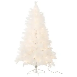 Sapin de Noël Artificiel 400 LED "Pampa" 210cm Blanc