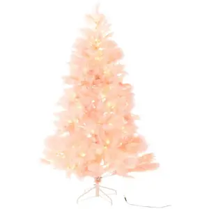 Sapin de Noël Artificiel 400 LED "Pampa" 210cm Rose Clair