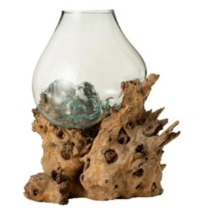 Comparateur de prix : J-line Vase sur Pied Design Gamal 50cm Naturel
