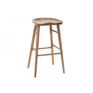 J-LINE Tabouret De Bar En Bois "ana" 69cm Naturel Marron pas cher