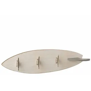 Comparateur de prix : Non communiqué Patère Murale en Bois Surf 66cm Beige & Argent