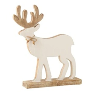 Paris Prix Statuette Déco "Renne sur Pied" 41cm Blanc pas cher