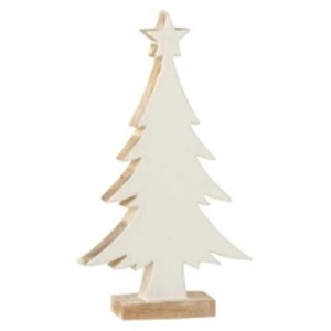 Comparateur de prix : J-Line Sapin De Noel Bois De  Manguier Blanc/Blanc Wash Large TU