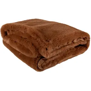 Comparateur de prix : GENERIQUE Plaid Imitation Fourrure Cutie 130x180cm Sienna
