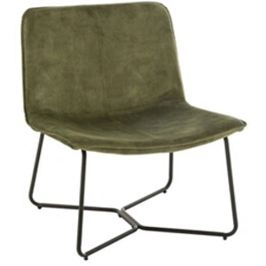 J-LINE Chaise lounge métal vert Livia L 71 cm pas cher