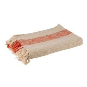 Comparateur de prix : Paris Prix Plaid Déco "Emma" 140x180cm Beige & Orange