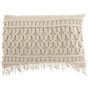 Comparateur de prix : Paris Prix Coussin Déco à Franges Cosy 40x60cm Ivoire