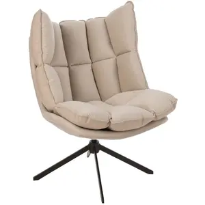 Comparateur de prix : J-LINE Fauteuil Relax sur Pied "Coussin II" 92cm Beige