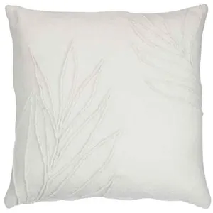 Comparateur de prix : Paris Prix Coussin Déco Feuilles II 43x43cm Blanc