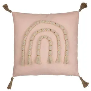 Comparateur de prix : Paris Prix Coussin Déco Arc-en-Ciel 40x40cm Rose