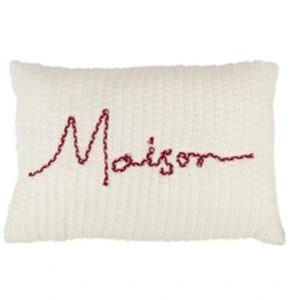Comparateur de prix : Paris Prix Coussin Déco Maison 40x60cm Blanc & Rouge