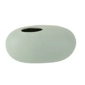 Comparateur de prix : Paris Prix Vase Design - J-LINE - Ovale Céramique - 25cm - Vert Pastel - Contemporain