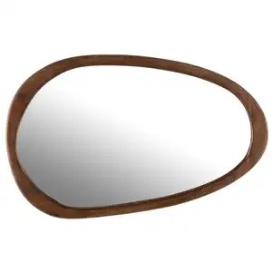 Comparateur de prix : Hellin Miroir en forme de galet en bois de manguier L83 L - BRUNO