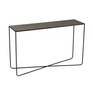 J-LINE Console d'entrée pieds croisés en métal - CaliCosy Noir pas cher