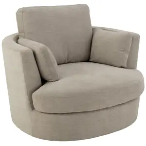 Comparateur de prix : Meubles & Design Fauteuil pivotant en tissu gris