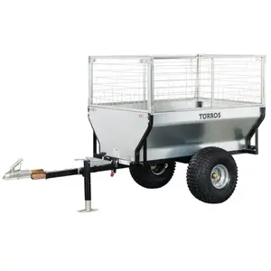 Torros - Remorque simple essieu 2 roues 550kg benne galvanisée 1500x96... pas cher