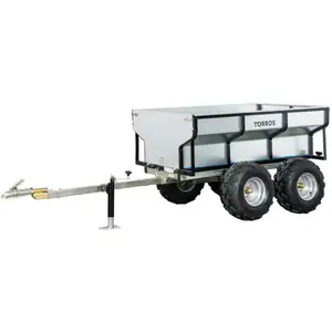 Remorque double essieux 4 roues 1000kg benne galvanisée basculante 177...Vendu parcdiscount