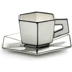 Serax - Set tasse expresso et soucoupe  Noir/Blanc taille unique