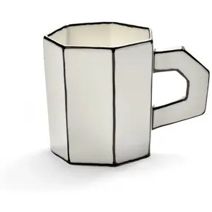 Serax - Tasse à thé Carte blanche - Set de 2 Noir/Blanc taille unique